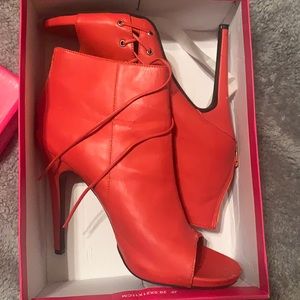 Normal wear red booties